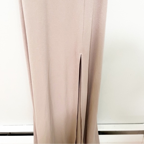 Birdy Grey Benny Crepe Taupe Bridesmaid Dress Size XS - Picture 5 of 10